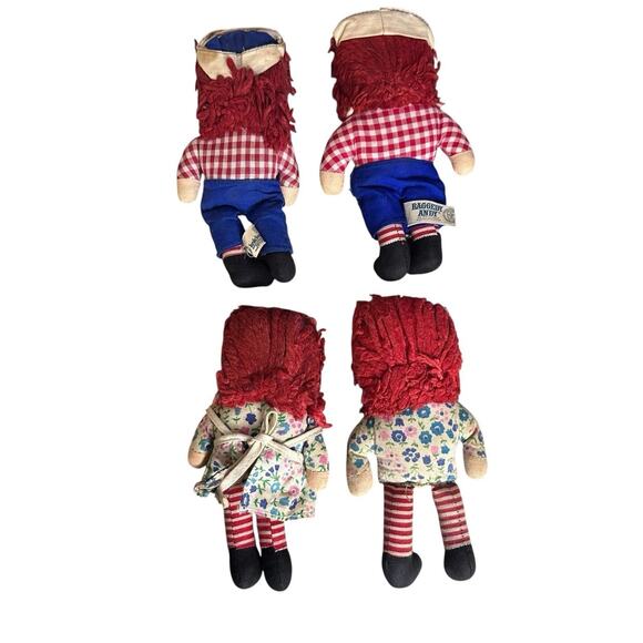 Vintage Knickerbocker 7 inch Raggedy Ann And Andy Small Dolls Lot of 4 - Picture 2 of 10